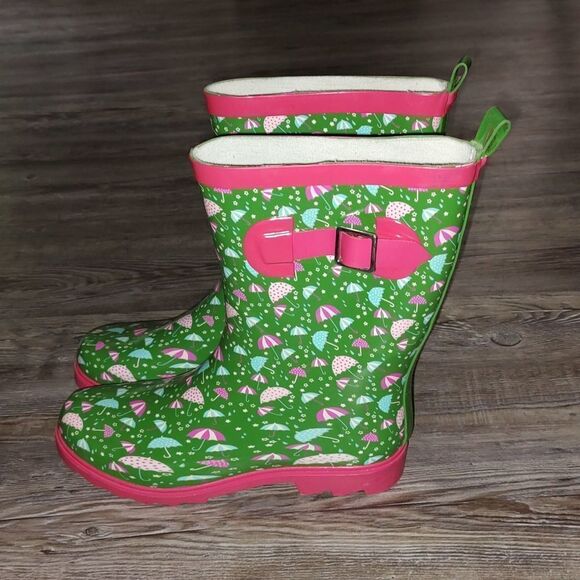 Umbrella Print Rainboots  Sz 8 - Picture 3 of 7